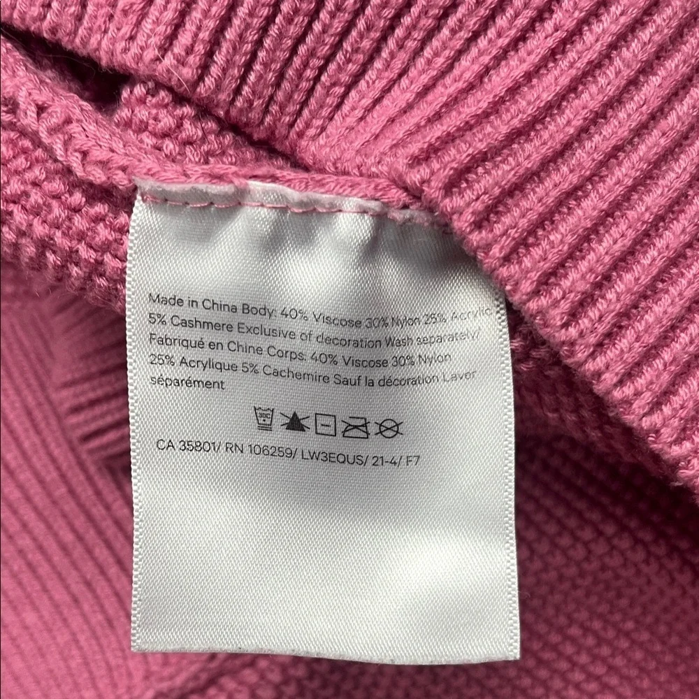 lululemon cashmere blend cashlu crossover pink open back sweater